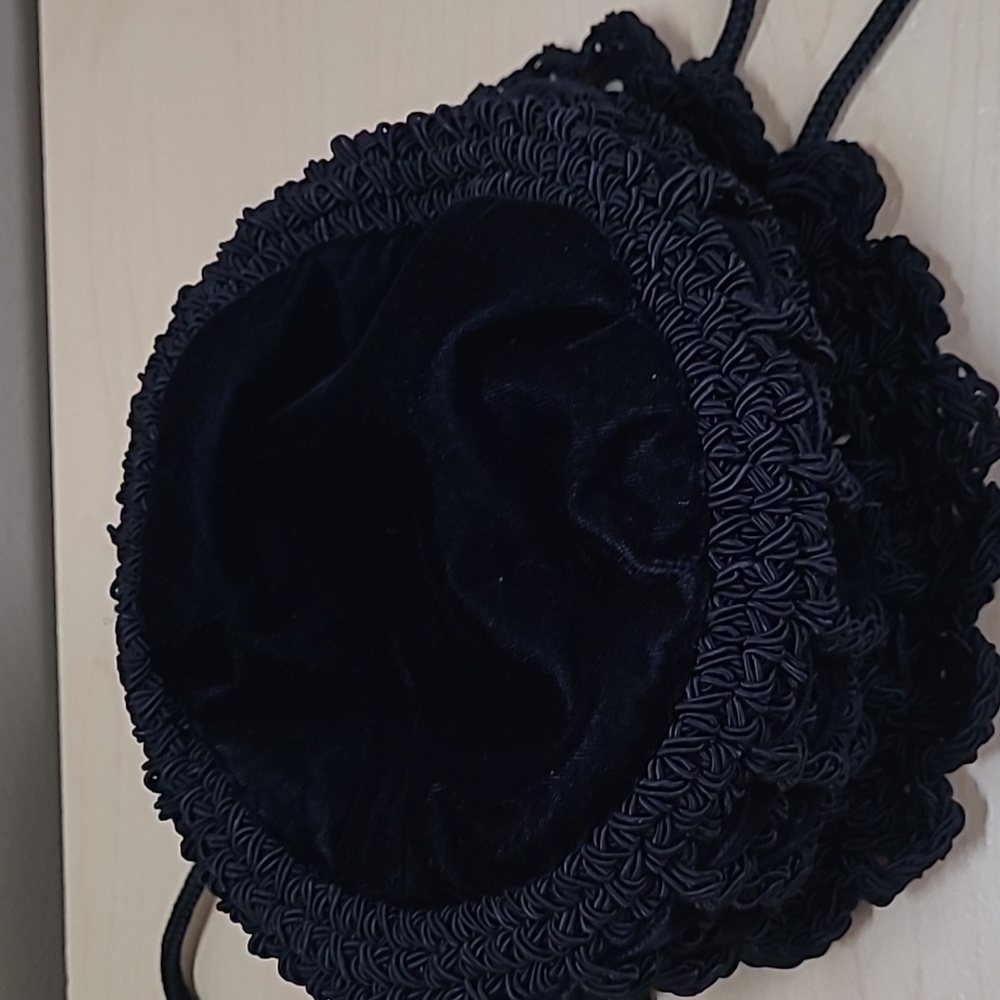 Vintage Black Crochet Women's Bag - Picture 4 of 8